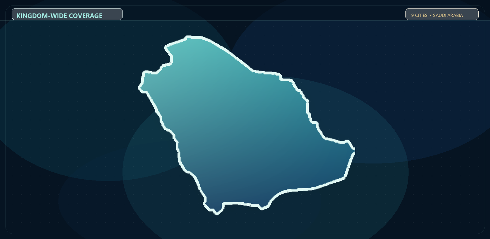 Saudi Arabia kingdom-wide coverage map